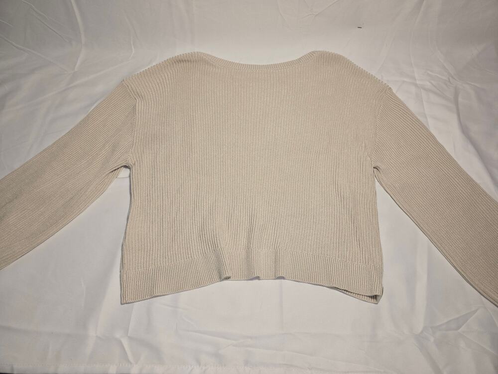 Lululemon Reversible Crossover Sweater 10 Bone White Opal Excellent Cashmere B6